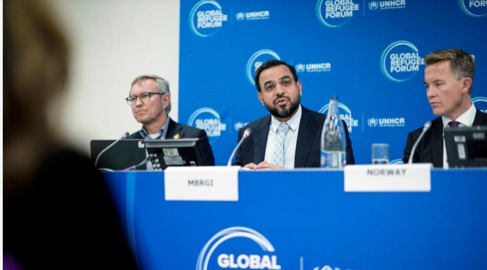 His Excellency Saeed Al Eter, the Assistant Secretary-General of the Mohammed bin Rashid Al Maktoum Global Initiatives, announced the commitment of the foundation during a session held on the sidelines of the Global Refugee Forum in Geneva.